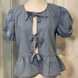 Sim & Sam Light Blue Denim Top